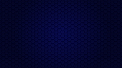 Vector hexagonal background in dark blue color with gradient. Hexagonal cells
