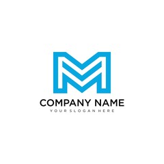 Letter M line logo design. Linear creative minimal monochrome monogram symbol. Universal elegant vector sign design. Premium business logotype. Graphic alphabet symbol for corporate business identity