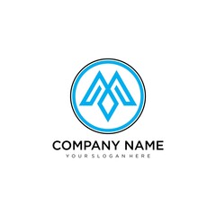 Letter M line logo design. Linear creative minimal monochrome monogram symbol. Universal elegant vector sign design. Premium business logotype. Graphic alphabet symbol for corporate business identity