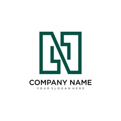 Letter N logo icon design template elements