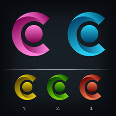Letter C logo icon design template elements, Vector illustration