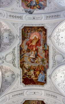 Deckenmalerei in der Stiftskirche Neum&uuml;nster &ndash; r&ouml;misch-katholische Kirche St. Kilianssdom