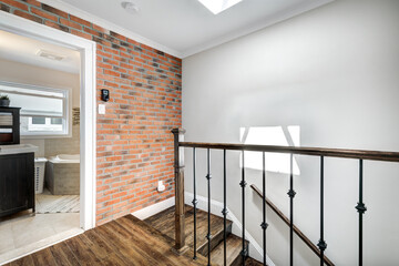 Beautiful renovated townhouse in a row with bathroom, bedrooms, new kitchen, new floors, all white painted, finished basement