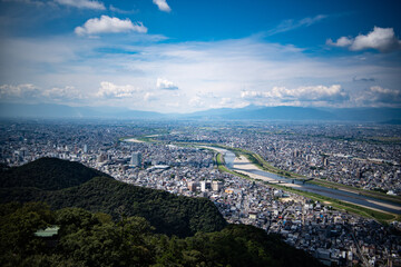 長良川下流を望む