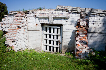 The entrance to the old cellar where the prisoners were kept