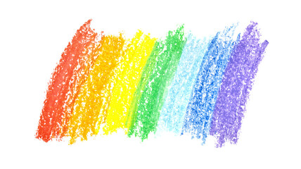 Fototapeta Rainbow crayon strokes obraz