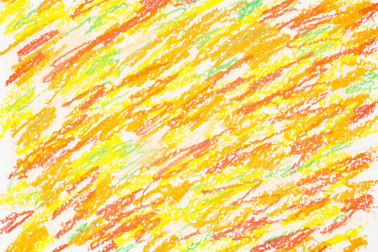 Bright wax crayon strokes