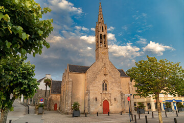 Benodet church, Finistere, Brittany, France