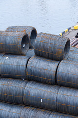 Steel low carbon wire rod, hot rolled steel drawing wire twelve millimeters or half an inch in...