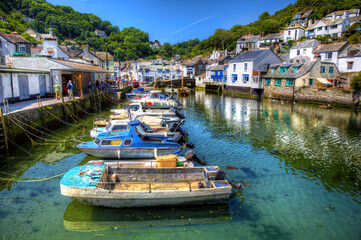 Fototapeta na wymiar From the Fishing Port of Polperro, Cornwall