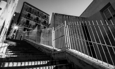 Fototapeta premium Valletta Malta in black and white.