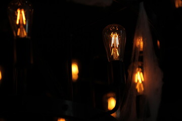 Beautiful retro luxury light lamp decor glowing