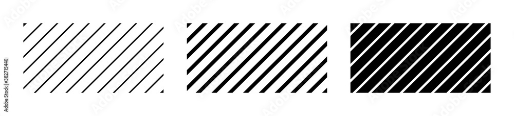 Poster set of diagonal thin and thick line in abstract style, stripes pattern background, seamless texture,