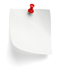 note paper push pin message red white black