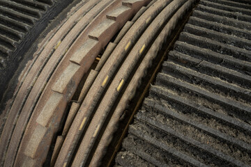 detail of historic crane mechanic