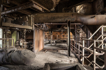 old abandoned blast furnace detail
