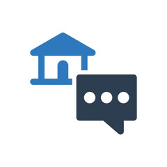 house talk icon - home chat icon
