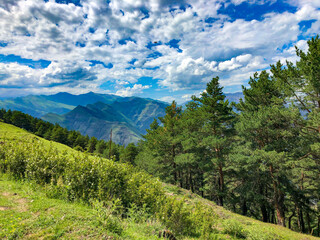 Beautiful mountain landscape on a sunny summer day. Dagestan, Russia