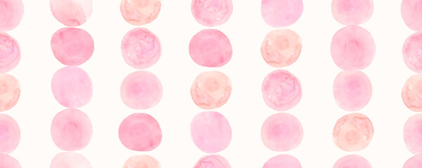 Pastel Seamless Watercolour Round Pattern. Grunge 