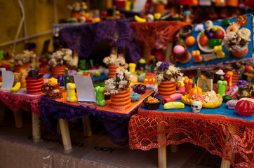 México :Sale of products for Day of the Dead © Camacho