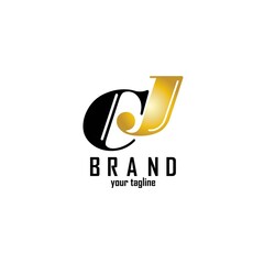 CJ letter logo design template vector illustration
