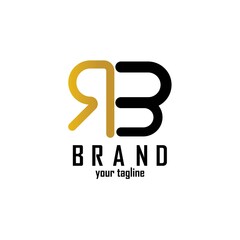 RB letter logo template vector illustration
