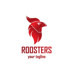 Rooster logo icon design template vector illustration
