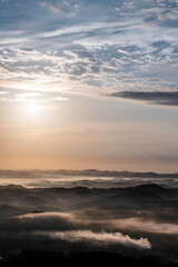 朝焼けの雲海
