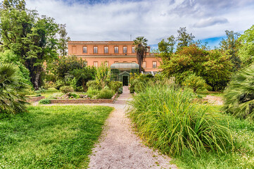 Scenic trail inside a public park in Rome, Italy