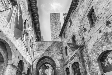 The medieval architecture of San Gimignano, iconic town in Italy