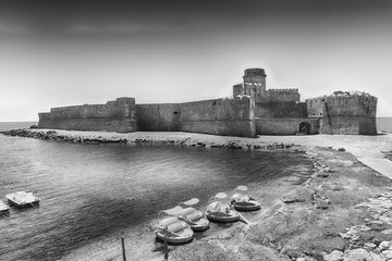 View of the Aragonese Castle, Isola di Capo Rizzuto, Italy