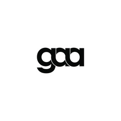 gaa letter original monogram logo design