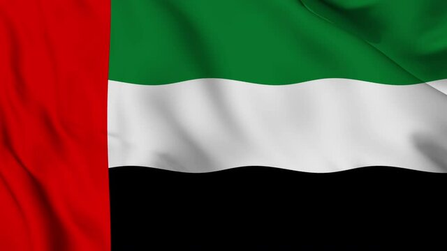 United Arab Emirates flag fluttering in the wind