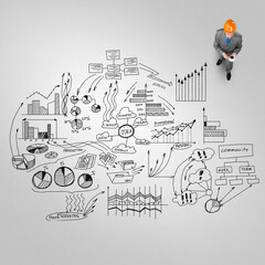 Man engineer thinking over his plan