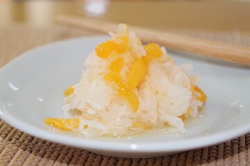 大根と柿の酢の物