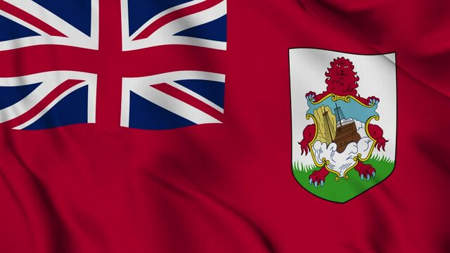 Bermuda flag fluttering in the wind