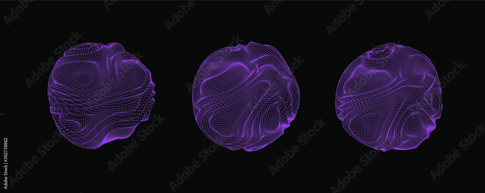 Poster Vector abstract 3D big data visualization. Futuristic infographics aesthetic design. Visual information complexity or business analytics representation.