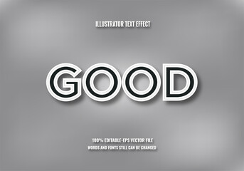 good text effect with silver color