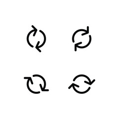 Fototapeta premium Rotate Icon Logo Illustration Vector Isolated. Arrow and Navigation Icon-Set. Suitable for Web Design, Logo, App, and UI. Editable Stroke and Pixel Perfect. EPS 10.
