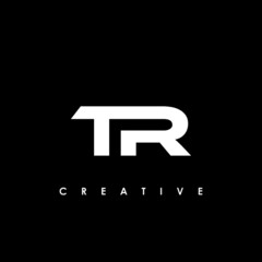 TR Letter Initial Logo Design Template Vector Illustration - obrazy, fototapety, plakaty