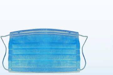 medical or surgical face mask on white background for virus protection  healthcare concept.
