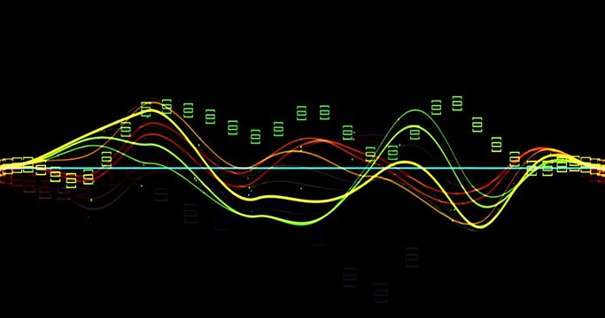 Futuristic sound waves - equalizer