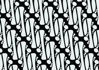 Parang Rusak,  indonesian batik, Parang is one of the very famous batik motifs in Indonesia, and is often composed in a variety of shapes and color combinations