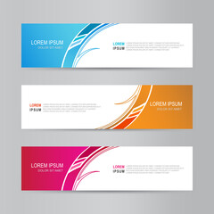Vector abstract banner design web template