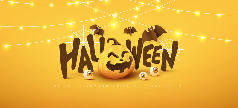 Halloween banner or party invitation background