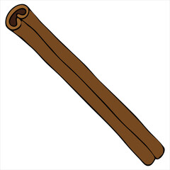 brown cinnamon stick, spice, vector element spice