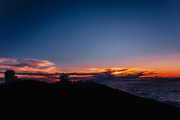 Sunset at Haleakala National Park , Maui, Hawaii
