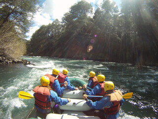 Rafting travel, river, boat in Bariloche Argentina