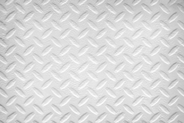 white gray metal diamond plate pattern texture abstract background.