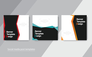 set banner social media post design.